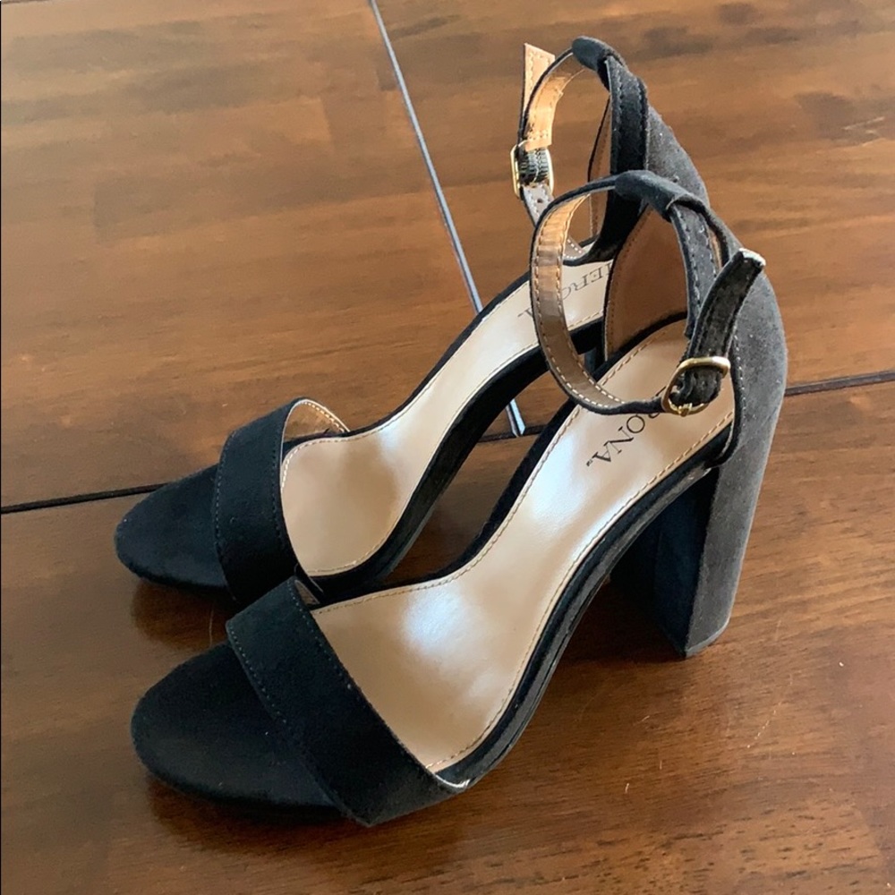 Black Block Heels